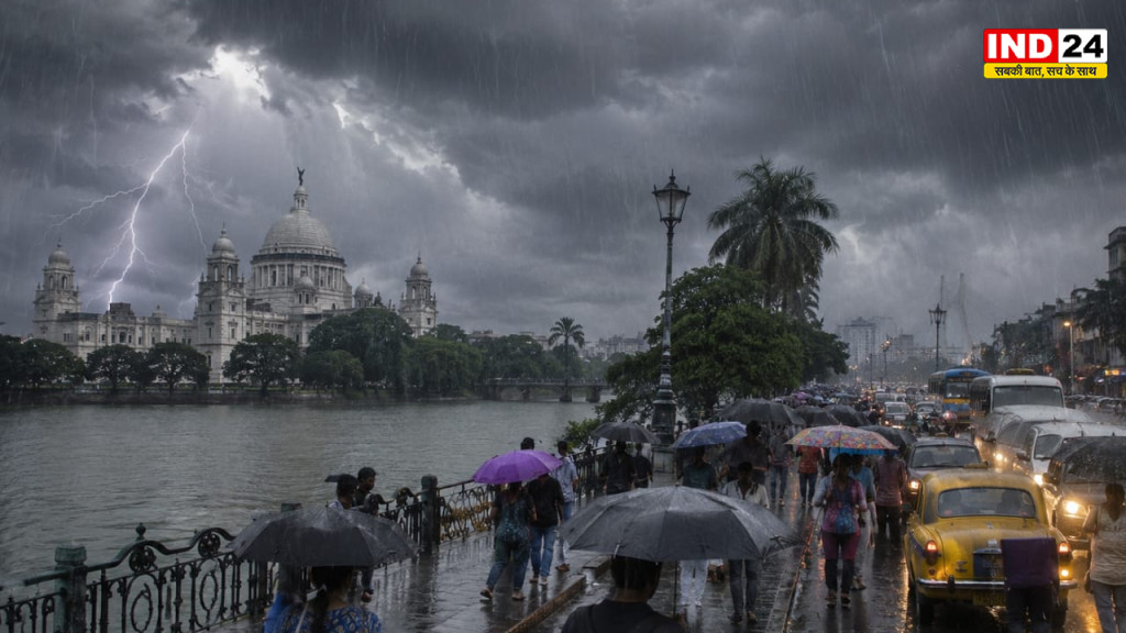 बंगाल में मौसम का मिजाज: कोलकाता में उमस के साथ बारिश के आसार, उत्तर और दक्षिण बंगाल के कई जिलों में 'येलो अलर्ट