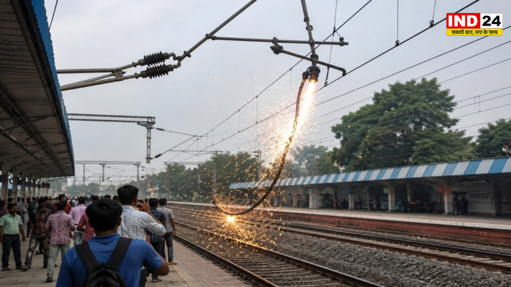 दक्षिणेश्वर रेलवे स्टेशन पर टूटा ओवरहेड बिजली का तार, बड़ा रेल हादसा टला