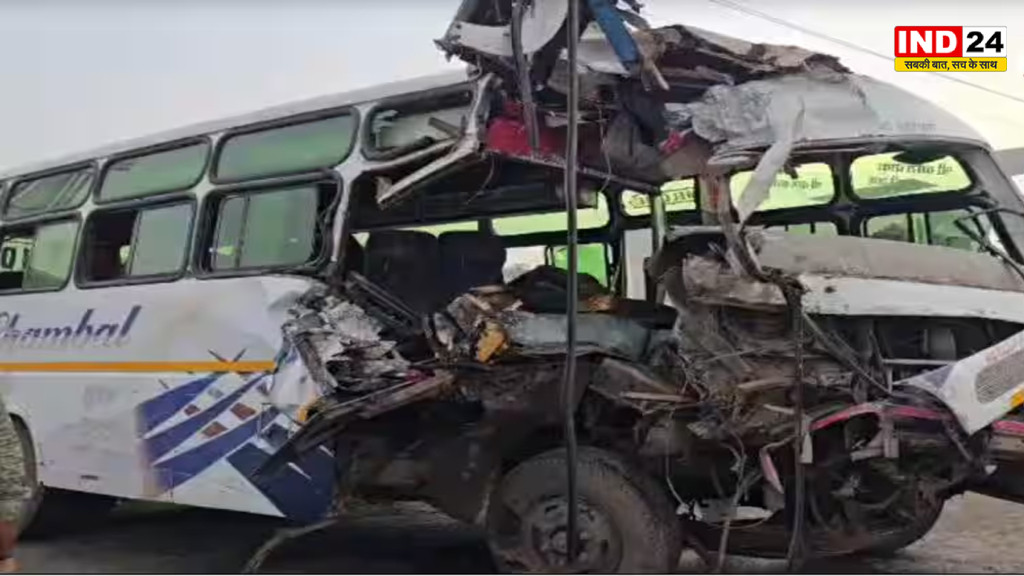 धौलपुर में भीषण सड़क हादसा, बस-ट्रक की टक्कर में 33 यात्री घायल, 8 की हालत गंभीर
