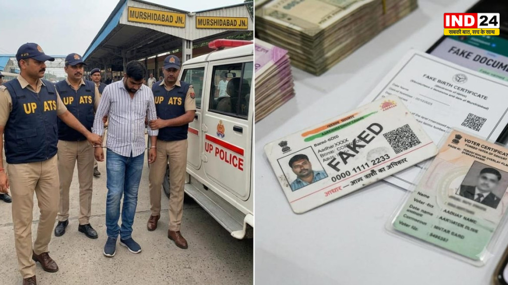 फर्जी कागजात से पहचान पत्र बनाने वाले गिरोह का सरगना बंगाल से गिरफ्तार: UP ATS ने 25 हजार के इनामी सद्दाम को दबोचा