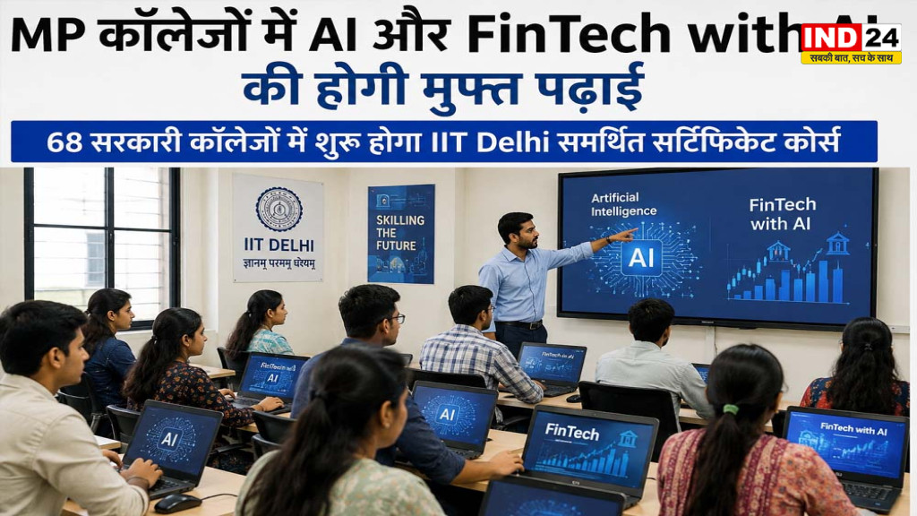 MP Colleges में AI और FinTech with AI की होगी मुफ्त पढ़ाई, 68 सरकारी कॉलेजों में शुरू होगा IIT Delhi समर्थित सर्टिफिकेट कोर्स