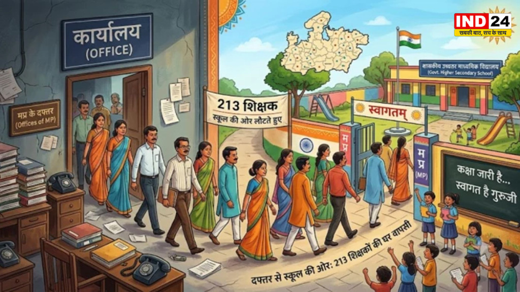 MP के 16 जिलों के 213 अटैच शिक्षक लौटेंगे स्कूल, विधायक कार्यालय से लेकर कलेक्टोरेट तक दे रहे थे सेवाएं