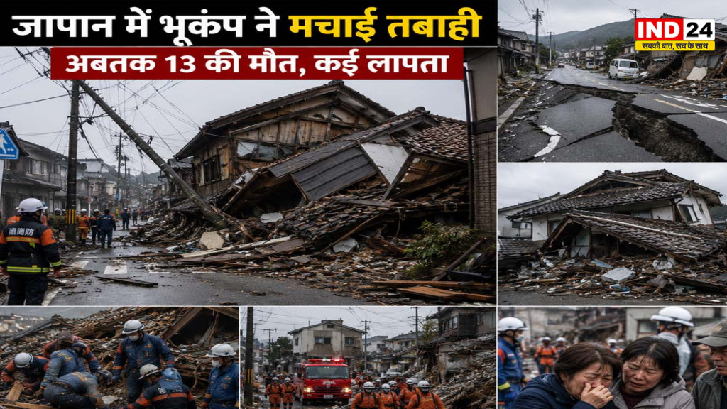 Japan Earthquake: जापान में 7.1 तीव्रता के भूकंप से तबाही, 13 लोगों की मौत, हजारों प्रभावित; राहत-बचाव अभियान जारी