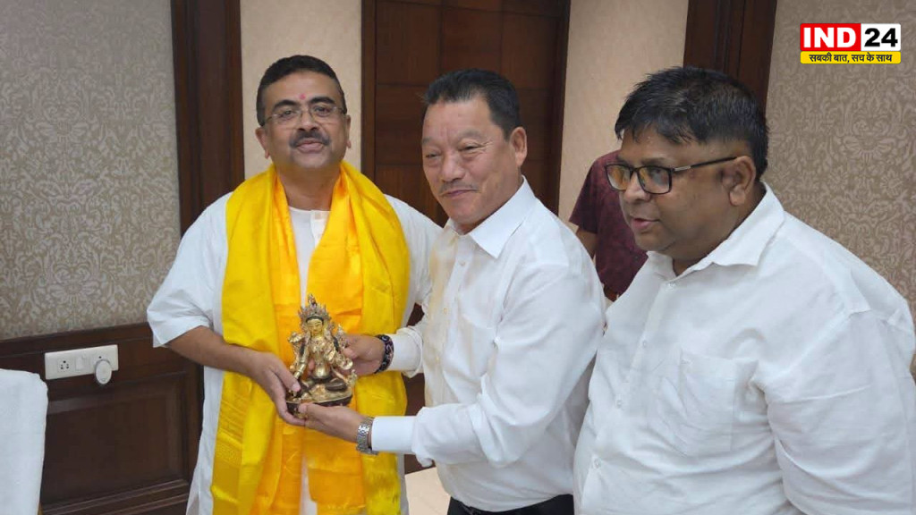 कोलकाता में मुख्यमंत्री सुवेंदु अधिकारी ने बिमल गुरुंग से की शिष्टाचार मुलाकात