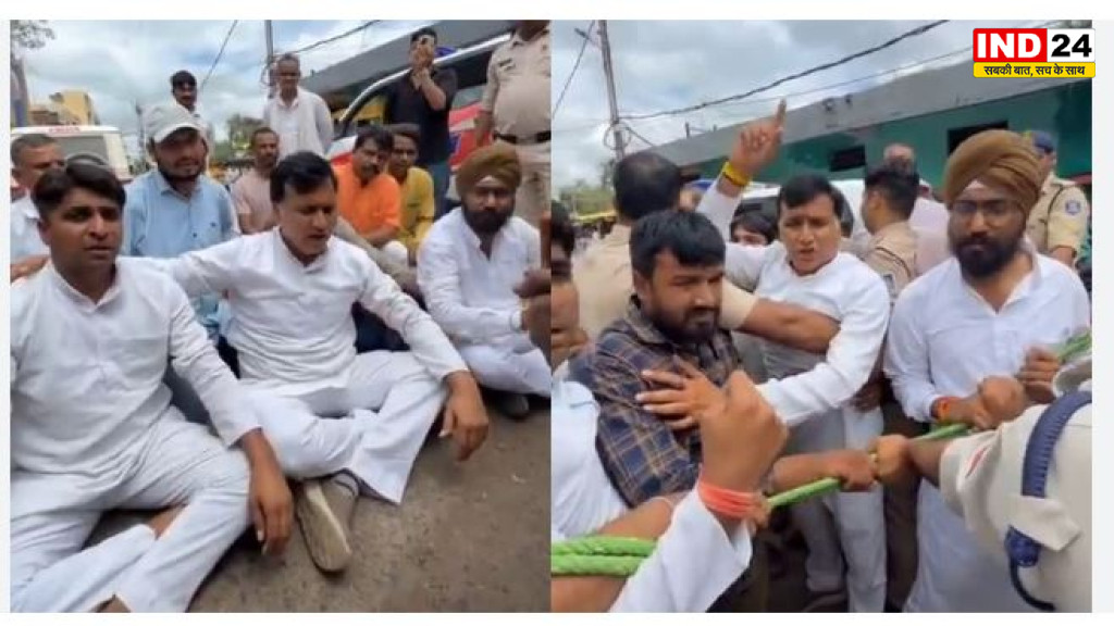 नरसिंहगढ़ में मंत्री चैतन्य काश्यप के कार्यक्रम में हंगामा: जिला पंचायत अध्यक्ष को बीजेपी नेता ने मारा थप्पड़,थाने पहुंचा मामला
