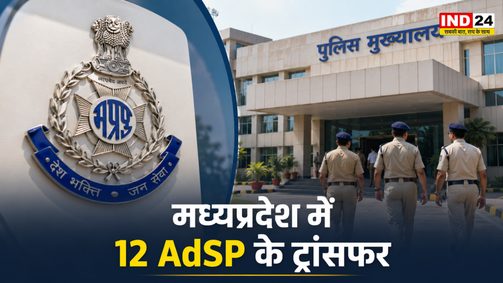 MP Police Transfer List: मध्यप्रदेश पुलिस में बड़ा फेरबदल, 12 अतिरिक्त पुलिस अधीक्षकों के तबादले; देखें किसे कहां मिली नई जिम्मेदारी