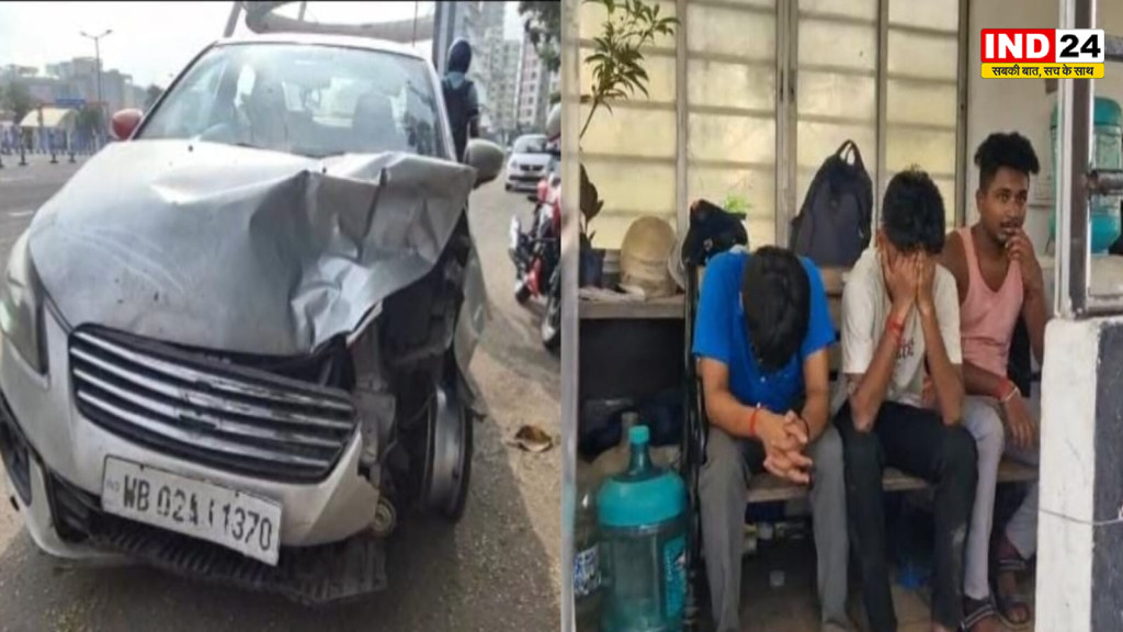 न्यूटाउन में शराब के नशे में युवकों का तांडव, ट्रैफिक पुलिस ने पीछा कर तीन को दबोचा