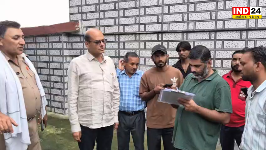 झड़ीपानी में उत्तर रेलवे और भूमिधरों के बीच विवाद गहराया, भारी पुलिस बल की मौजूदगी में नोटिस चस्पा