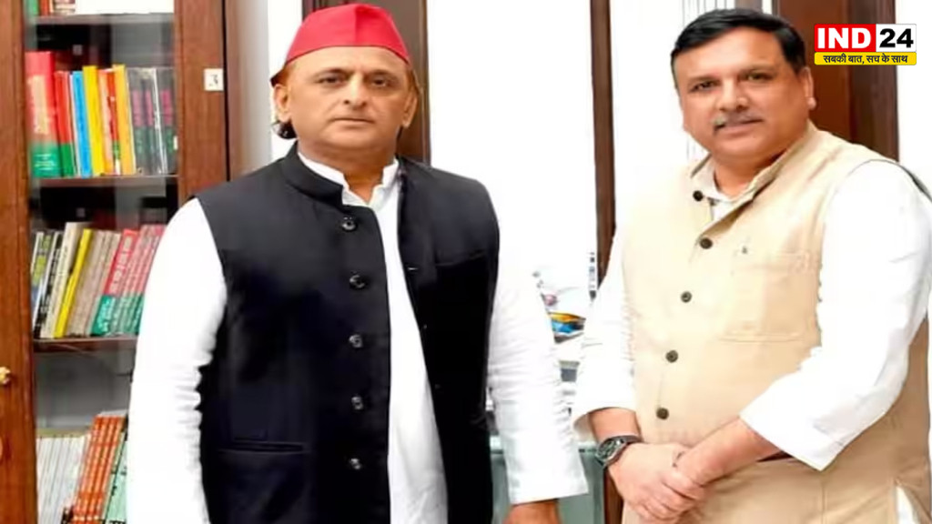 UP चुनाव से पहले अखिलेश यादव से मिले संजय सिंह, AAP-सपा गठबंधन की अटकलें तेज