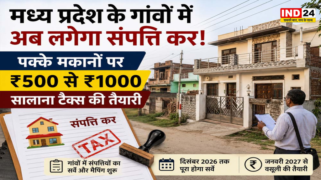 मध्य प्रदेश के गांवों में अब लगेगा संपत्ति कर! पक्के मकानों पर ₹500 से ₹1000 सालाना टैक्स की तैयारी