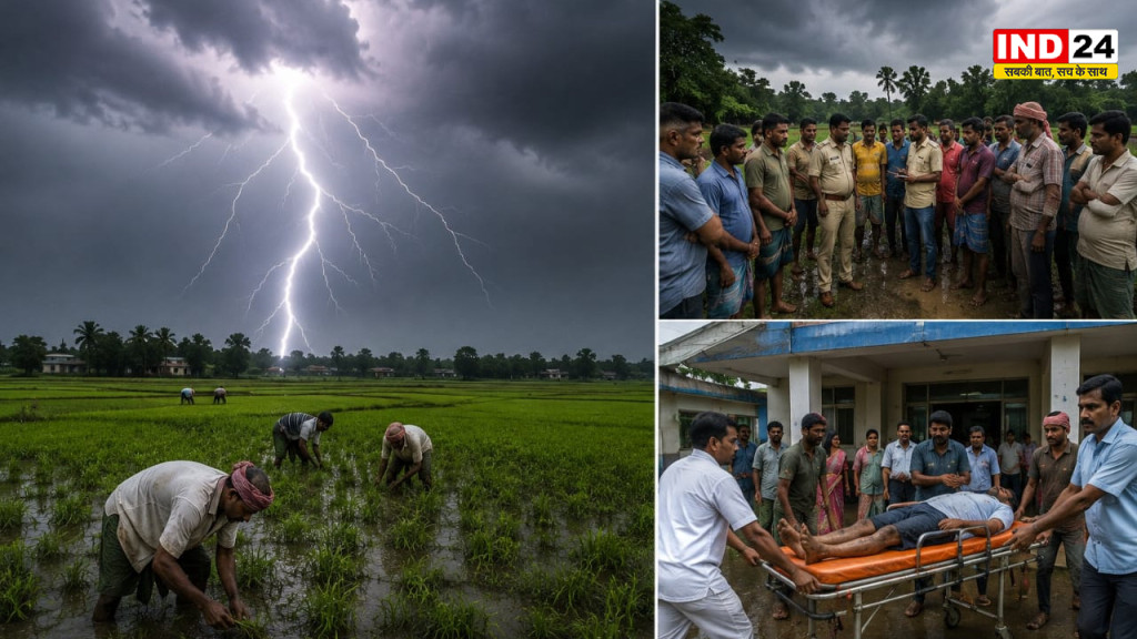 हावड़ा में आकाशीय बिजली का कहर: तीन अलग-अलग घटनाओं में 4 किसानों की मौत, 2 गंभीर रूप से घायल