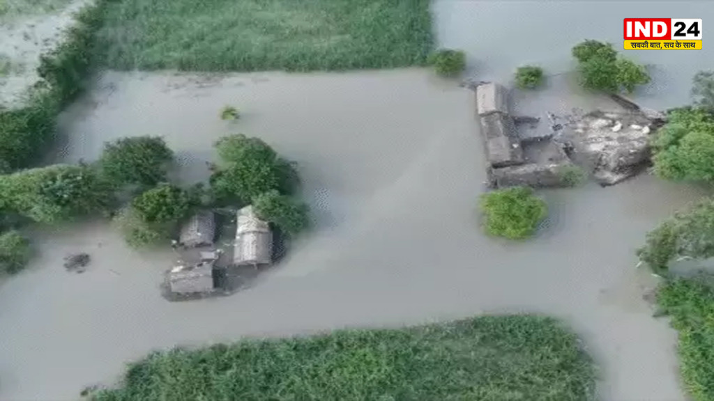 UP में बाढ़ से बिगड़े हालात, 92 गांव जलमग्न,गंगा में डूबते पिता-बेटियों को पंडा ने बचाया