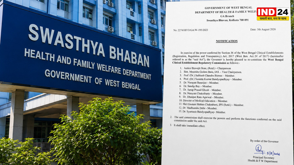 पश्चिम बंगाल में नए स्वास्थ्य आयोग का गठन, जस्टिस बिस्वजीत बोस बने अध्यक्ष