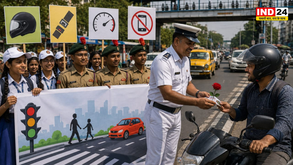 पश्चिम बंगाल में 'सड़क सुरक्षा सप्ताह 2026' की शुरुआत: चिंगड़ीहाटा से सुरक्षित यातायात का संदेश, पूरे राज्य में चलेगा जागरूकता अभियान