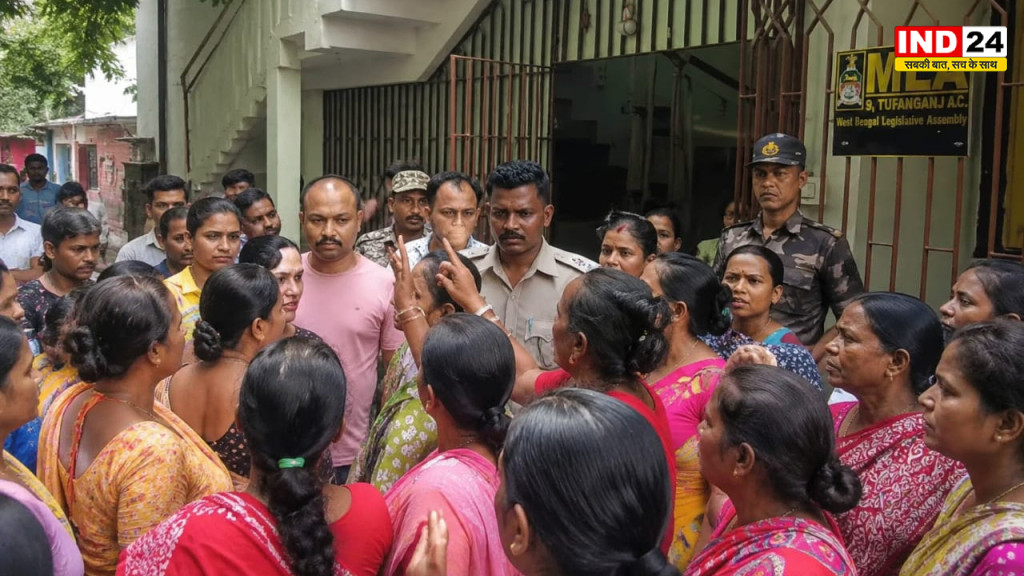 अन्नपूर्णा योजना का पैसा न मिलने पर महिलाओं का प्रदर्शन: बालुरघाट में DM दफ्तर का घेराव और सड़क जाम