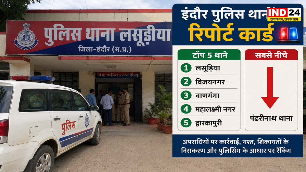 Indore Police Report Card: जुलाई की पुलिसिंग में लसूड़िया थाना नंबर-1, पंढरीनाथ सबसे पीछे
