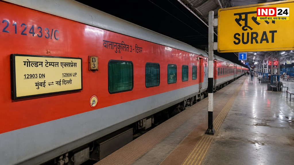 चलती ट्रेन में विदेशी यात्री ने सहयात्री पर फायर एक्स्टिंग्विशर से किया हमला, सूरत में RPF पूछताछ के दौरान मौत