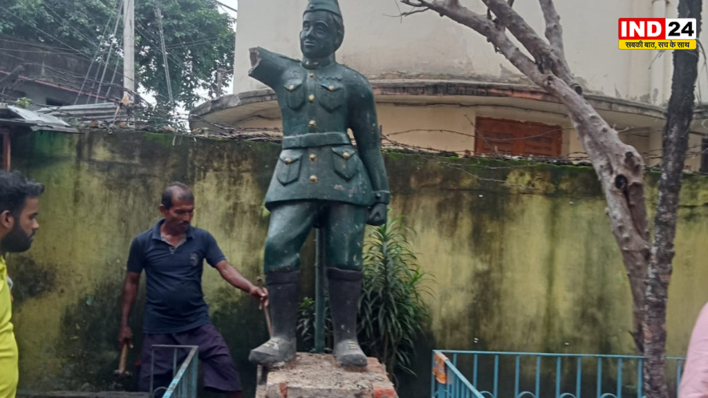 न्यू अलीपुर में नेताजी सुभाष चंद्र बोस की प्रतिमा से कथित तोड़फोड़, घटना के बाद इलाके में नाराजगी