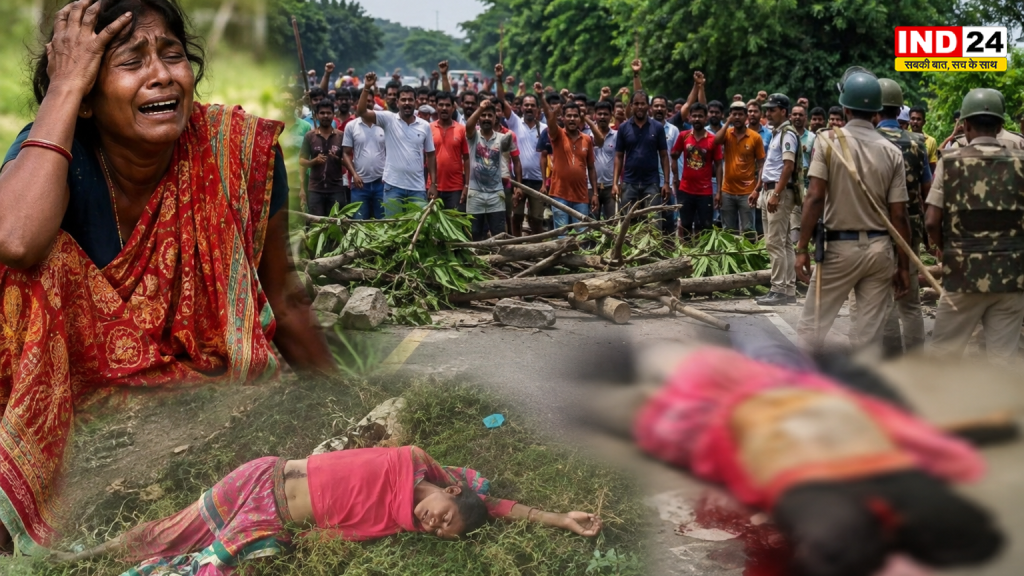 बंगाल-बिहार सीमा पर मवेशियों का चारा लेने गई महिला की नृशंस हत्या, दूसरी गंभीर रूप से घायल, सड़क पर ग्रामीणों का हंगामा