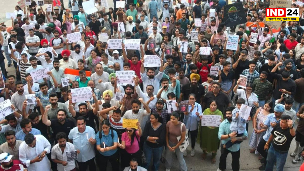 पंजाब में पेपर लीक विवाद पर बढ़ा सियासी तापमान, चंडीगढ़ में छात्रों का प्रदर्शन; शिक्षा मंत्री के इस्तीफे की मांग