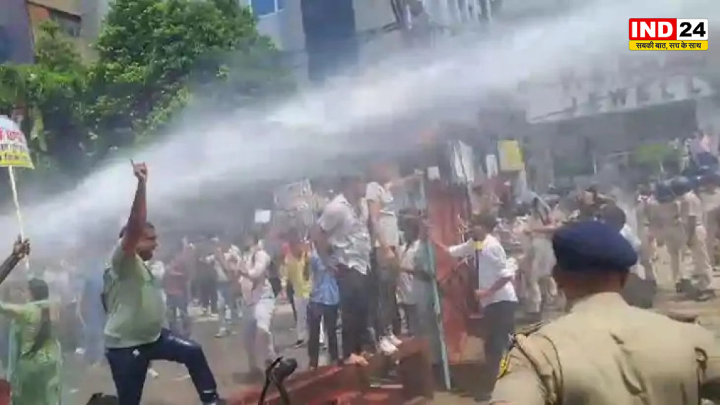 पटना में BPSC अभ्यर्थियों का प्रदर्शन, CM आवास की ओर बढ़े छात्र, वाटर कैनन के बीच शैम्पू से नहाने का वीडियो वायरल