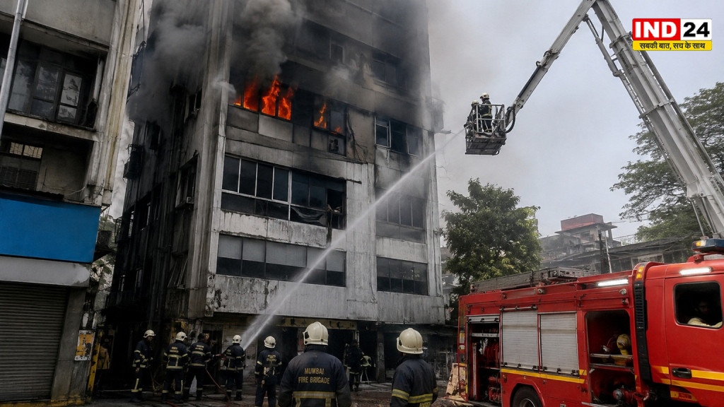 मुंबई के कांदिवली में इमारत में भड़की आग, 11 लोगों को दमकल ने सुरक्षित निकाला