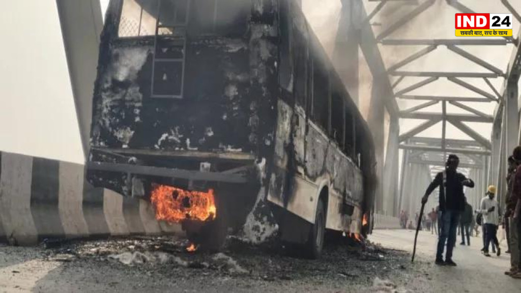 पटना हादसे के बाद बवाल, युवक की मौत पर भड़की भीड़; बस समेत 10 वाहन फूंके, पुलिस चौकी में आग