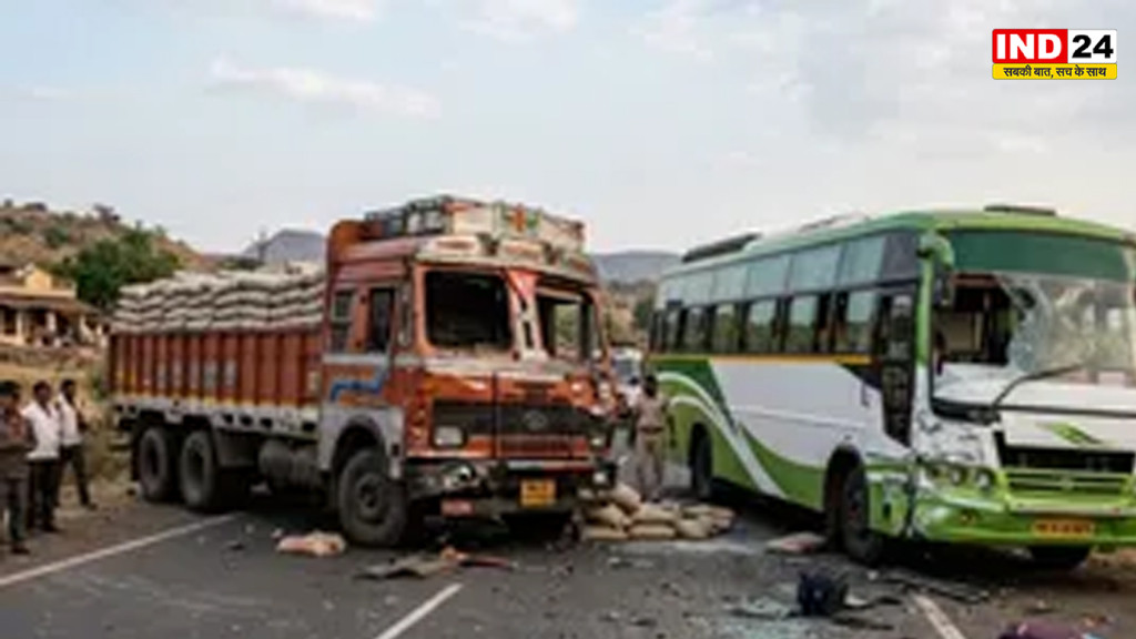 तेलंगाना में भीषण सड़क हादसा, बस-ट्रक की टक्कर में 6 यात्रियों की मौत, 43 लोग थे सवार