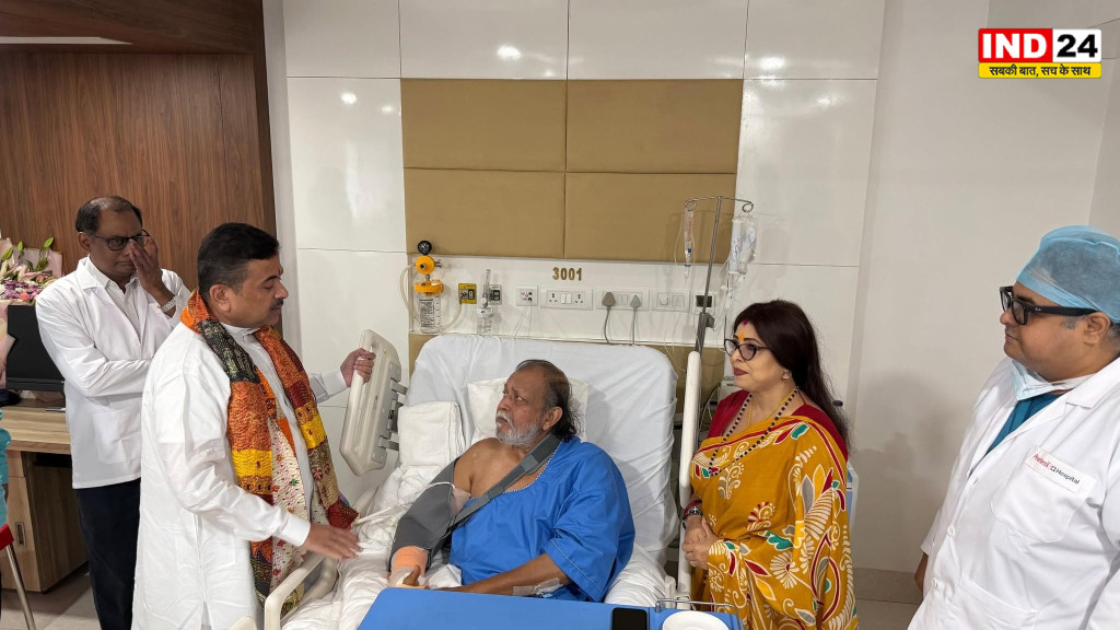कोलकाता, अभिनेता मिथुन चक्रवर्ती की अस्पताल में हुई सर्जरी, हाल-चाल जानने पहुंचे मुख्यमंत्री सुवेंदु अधिकारी