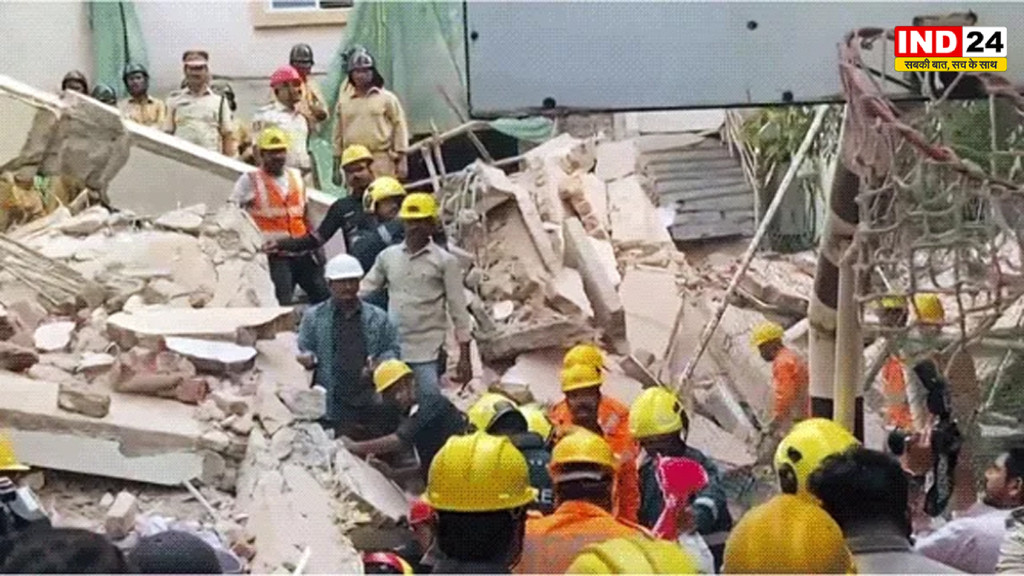हैदराबाद में निर्माणाधीन 7 मंजिला इमारत भरभराकर गिरी, 2 मजदूरों की मौत, आसपास के फ्लैट भी हुए क्षतिग्रस्त