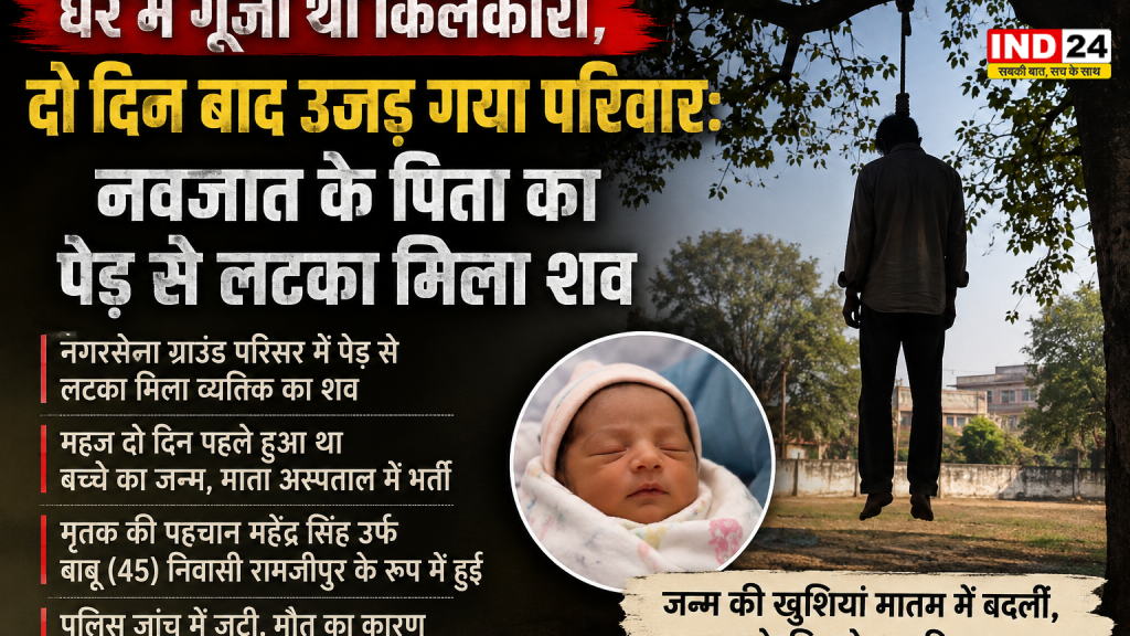 पन्ना: नवजात के जन्म के दो दिन बाद पिता का शव पेड़ से लटका मिला, परिवार में मातम