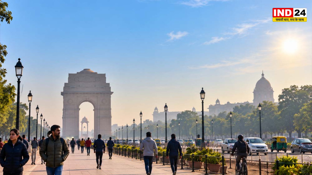 Delhi Weather Update: दिल्ली में साफ रहेगा मौसम, सुबह-शाम बढ़ेगी ठंड; AQI यलो जोन में