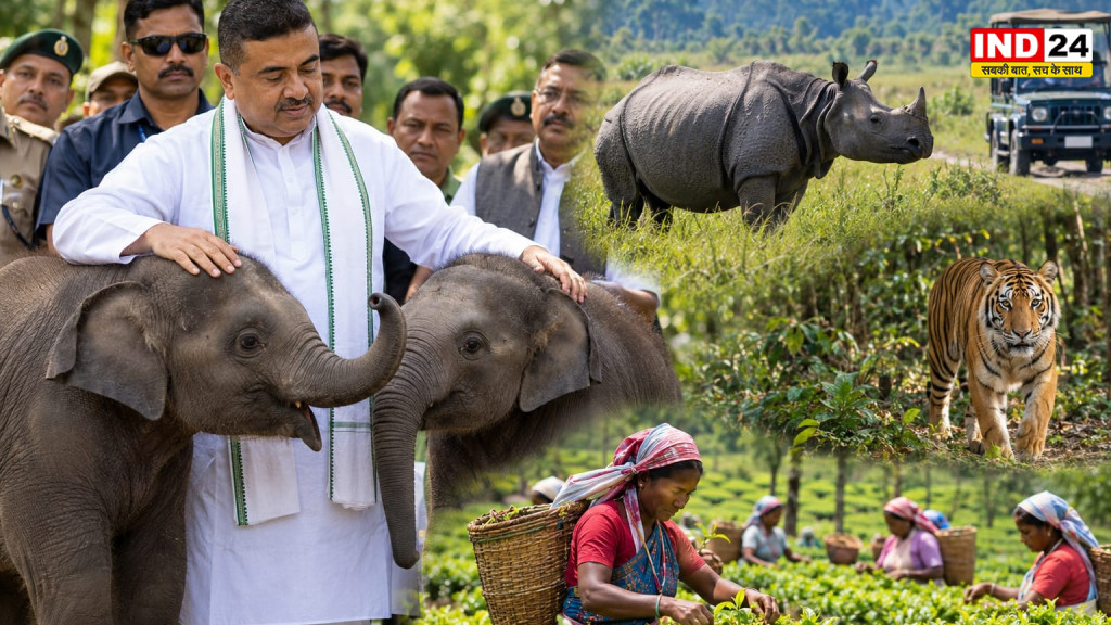 जलदापाड़ा में दो हाथी शावकों के नाम ‘चैतन्य’ और ‘सुलक्षणा’ रखे, उत्तर बंगाल के लिए 313 करोड़ की घोषणा; चाय श्रमिकों को 20% बोनस