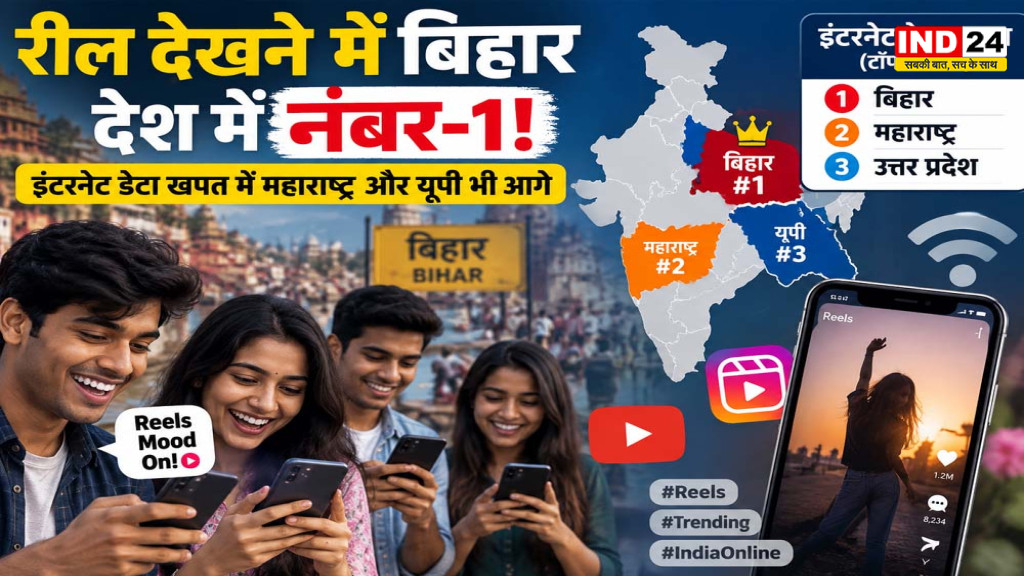 रील देखने में बिहार नंबर-1, रोजाना 49.1 पेटाबाइट डेटा खपत; जानें YouTube-Instagram का हाल