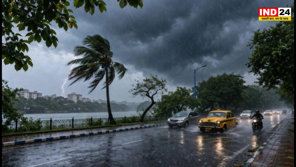 बंगाल की खाड़ी में मौसम का मिजाज बदला, दक्षिण बंगाल में भारी बारिश का अलर्ट; कोलकाता में गरज-चमक के साथ बौछारें