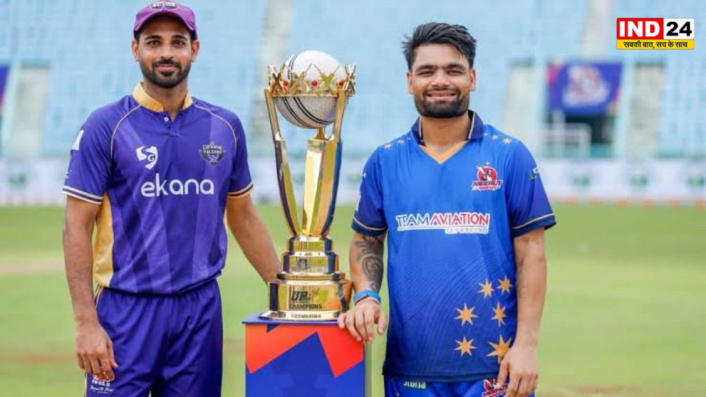 UP T20 League 2026 Final: रिंकू सिंह की मेरठ मावेरिक्स ने रचा इतिहास, लखनऊ फाल्कन्स को 94 रन से हराया