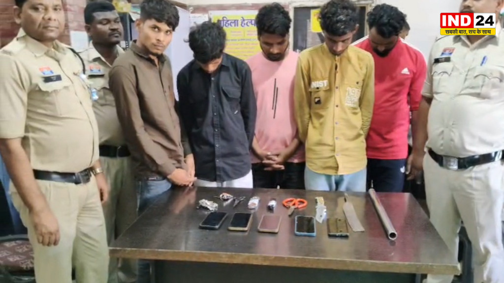 ज्वेलरी शॉप में डकैती की साजिश नाकाम, वारदात से पहले पांच आरोपी गिरफ्तार