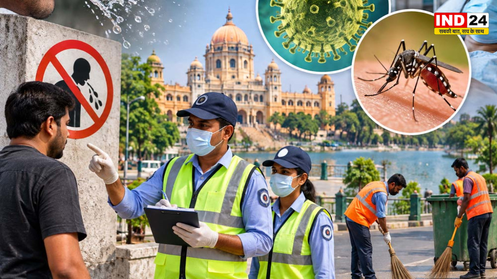 भोपाल में स्वाइन फ्लू से मौत के बाद नगर निगम सख्त, खुले में थूकने वालों पर जुर्माना; डेंगू के 80 मरीज