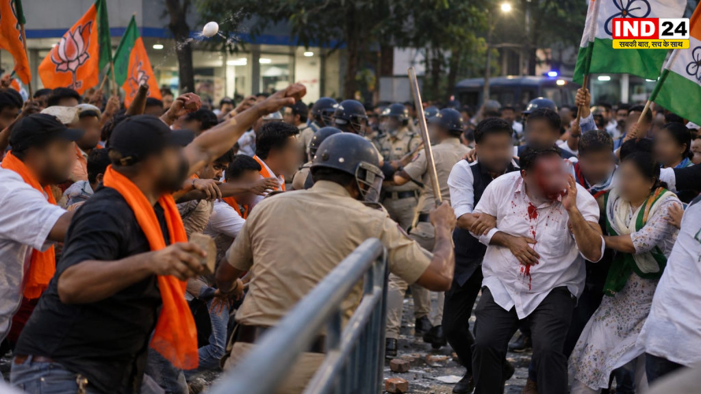 मुकुंदपुर में पार्टी ऑफिस विवाद पर TMC-BJP में झड़प, पूर्व IPS हुमायूं कबीर घायल; 2 ममता-पंथी TMC कार्यकर्ता गिरफ्तार