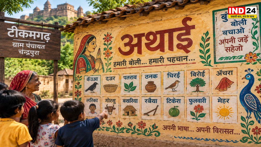 Bundeli Language: टीकमगढ़ के इस गांव में ‘अथाई’ बनी बुंदेली बोली और संस्कृति बचाने की अनोखी पहल