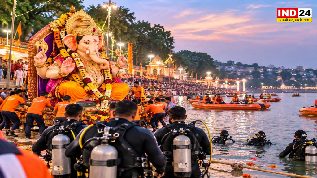 Bhopal Ganesh Visarjan: भोपाल में गणेश प्रतिमा विसर्जन की तैयारियां पूरी, 7 घाटों पर 184 गोताखोर तैनात