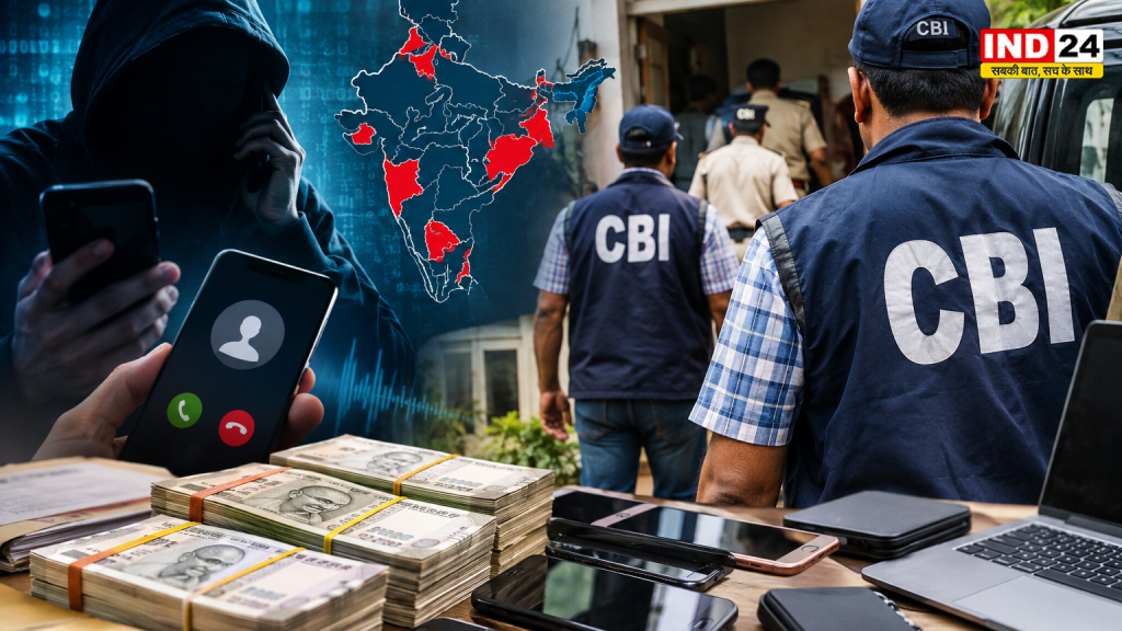 डिजिटल अरेस्ट के नाम पर 11.42 करोड़ की ठगी, CBI का बड़ा एक्शन; बंगाल समेत 10 राज्यों में छापेमारीडिजिटल अरेस्ट के नाम पर 11.42 करोड़ की ठगी, CBI का बड़ा एक्शन; बंगाल समेत 10 राज्यों में छापेमारी