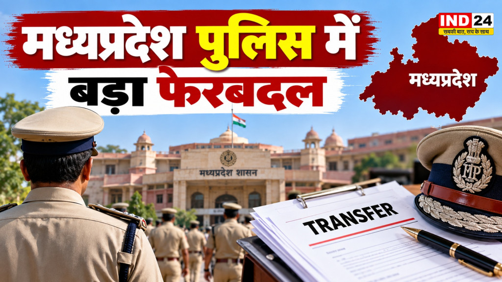 MP Police Transfer: मध्यप्रदेश में 8 वरिष्ठ पुलिस अधिकारियों का तबादला, ASP-DCP स्तर पर बड़ा फेरबदल