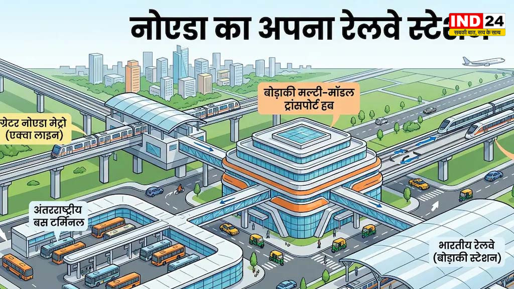 ग्रेटर नोएडा का अपना रेलवे टर्मिनल, बोड़ाकी में नई दिल्ली जैसा मल्टी-मॉडल हब