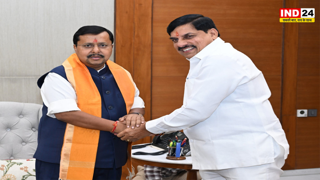 CM डॉ.मोहन यादव ने BJP के राष्ट्रीय अध्यक्ष नितिन नवीन से की मुलाकात, जनकल्याणकारी योजनाओं और प्रशासनिक नवाचारों पर चर्चा