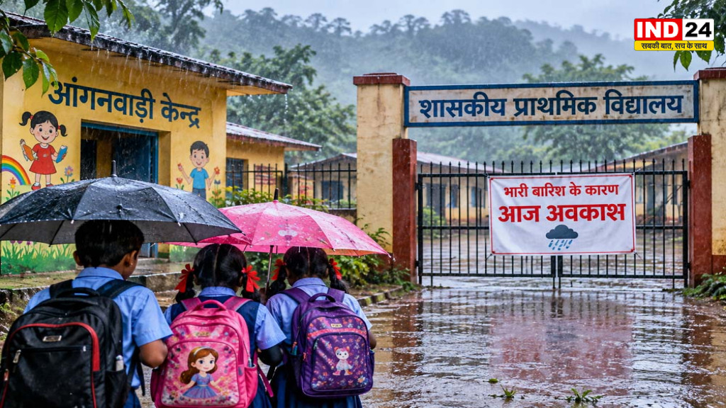 Dindori News: लगातार बारिश के चलते डिंडौरी में स्कूल और आंगनवाड़ी बंद, बच्चों की छुट्टी
