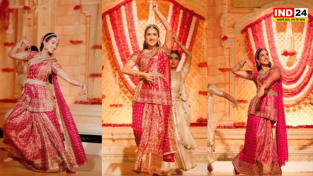 गणपति उत्सव में राधिका मर्चेंट का शास्त्रीय अंदाज, गुलाबी कांजीवरम में दिखी बेमिसाल शालीनता