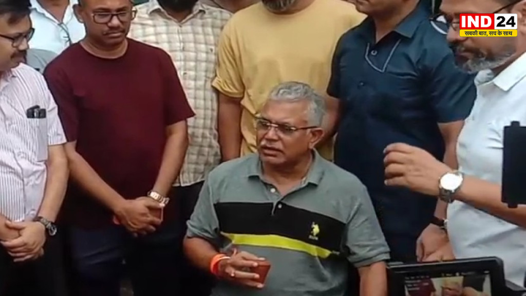 शिलिगुड़ी में दिलीप घोष के तीखे तेवर, उपचुनाव से लेकर पार्टी ऑफिस तोड़फोड़ तक कई मुद्दों पर बोले