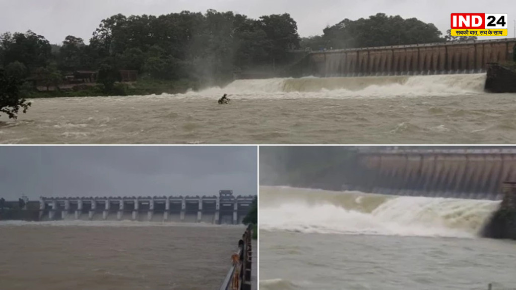 धमतरी में भारी बारिश से डैम लबालब, गंगरेल के 10 गेट खुले, 54,950 क्यूसेक पानी महानदी में छोड़ा, गांवों में अलर्ट