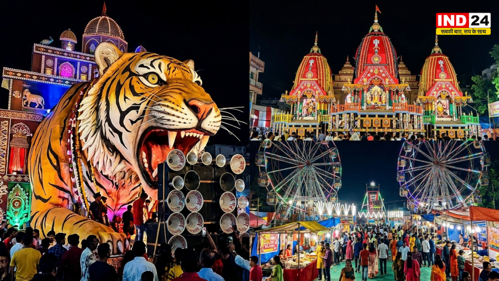 सिलीगुड़ी में दुर्गा पूजा के अनोखे पंडाल, कहीं गूंजेगी बाघ की दहाड़ तो कहीं लगेगा रथ का मेला